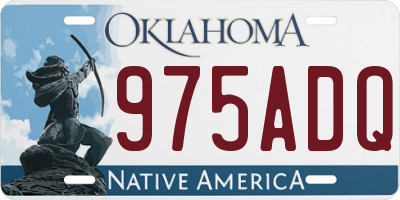 OK license plate 975ADQ