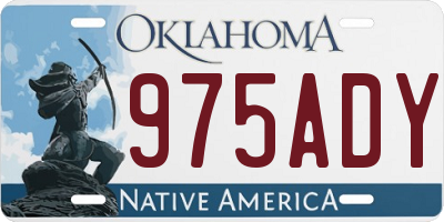 OK license plate 975ADY