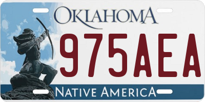 OK license plate 975AEA
