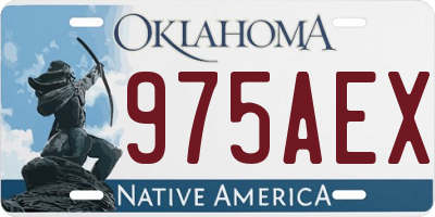 OK license plate 975AEX