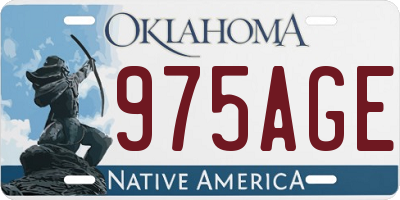 OK license plate 975AGE