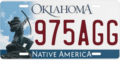OK license plate 975AGG