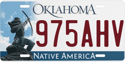 OK license plate 975AHV