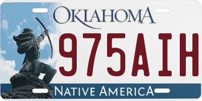 OK license plate 975AIH