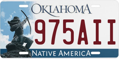 OK license plate 975AII
