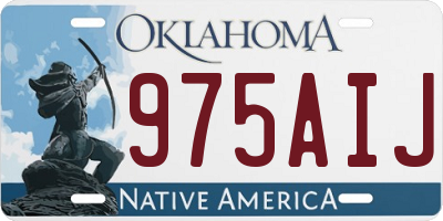 OK license plate 975AIJ
