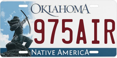 OK license plate 975AIR