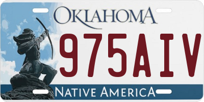 OK license plate 975AIV