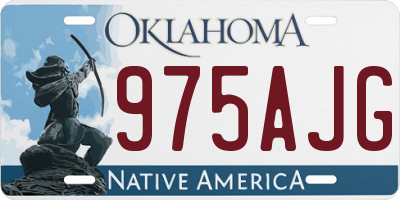 OK license plate 975AJG