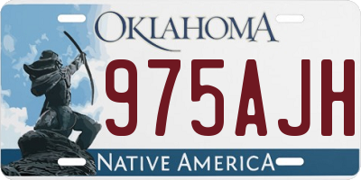 OK license plate 975AJH