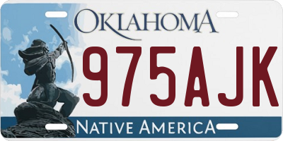 OK license plate 975AJK