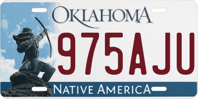 OK license plate 975AJU