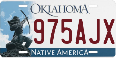 OK license plate 975AJX