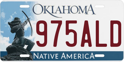 OK license plate 975ALD