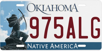 OK license plate 975ALG