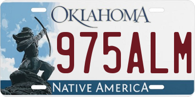 OK license plate 975ALM