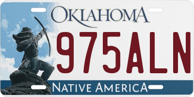 OK license plate 975ALN