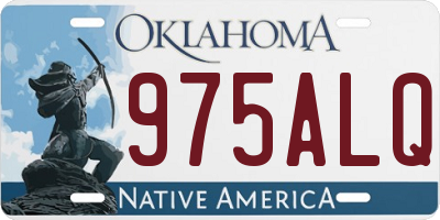 OK license plate 975ALQ