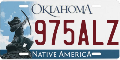 OK license plate 975ALZ