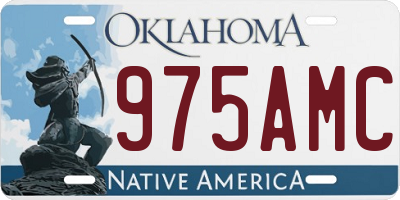 OK license plate 975AMC