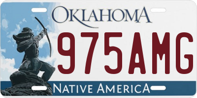 OK license plate 975AMG