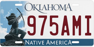 OK license plate 975AMI