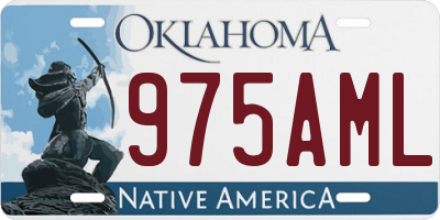 OK license plate 975AML