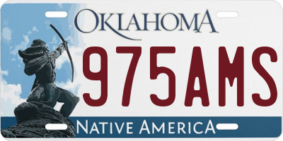 OK license plate 975AMS