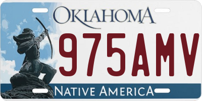 OK license plate 975AMV