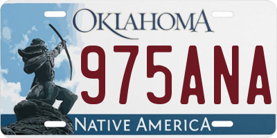 OK license plate 975ANA
