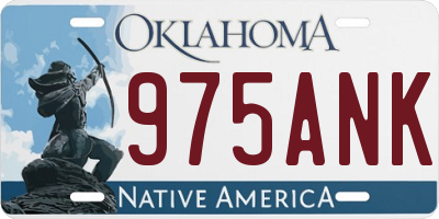 OK license plate 975ANK