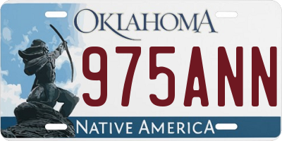 OK license plate 975ANN