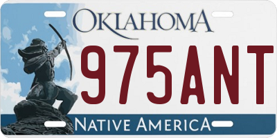 OK license plate 975ANT