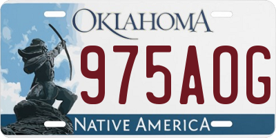 OK license plate 975AOG