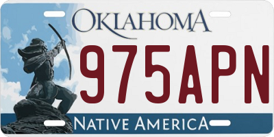 OK license plate 975APN