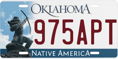OK license plate 975APT