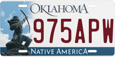 OK license plate 975APW