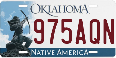 OK license plate 975AQN