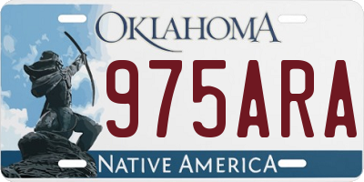 OK license plate 975ARA