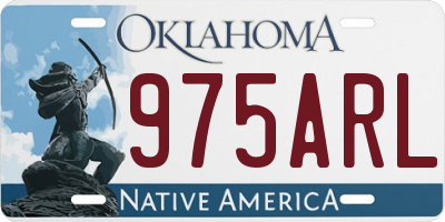 OK license plate 975ARL