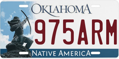 OK license plate 975ARM