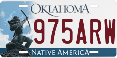 OK license plate 975ARW