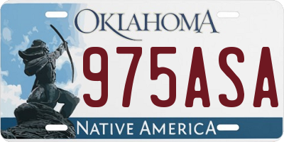 OK license plate 975ASA