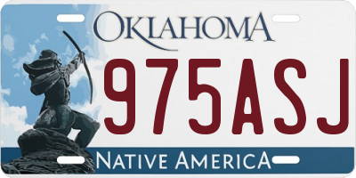 OK license plate 975ASJ