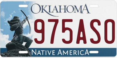 OK license plate 975ASO