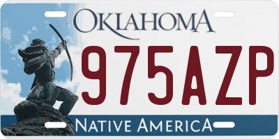 OK license plate 975AZP