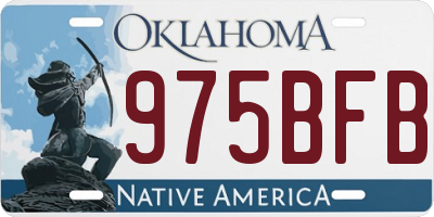 OK license plate 975BFB