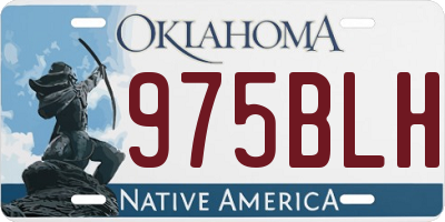 OK license plate 975BLH
