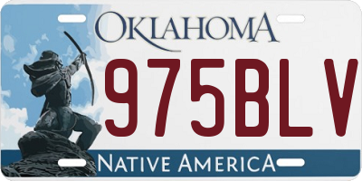 OK license plate 975BLV