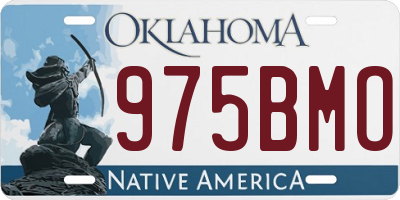 OK license plate 975BMO